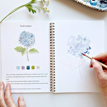 Load image into Gallery viewer, Flowers watercolor workbook