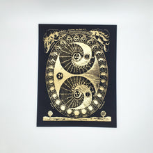 Load image into Gallery viewer, Perpetual Lunar Calendar (Gold on Black)