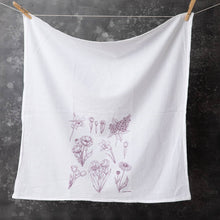 Load image into Gallery viewer, Flower Print Tea Towel