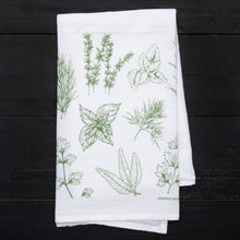 Load image into Gallery viewer, Herbs Flour Sack Tea Towel