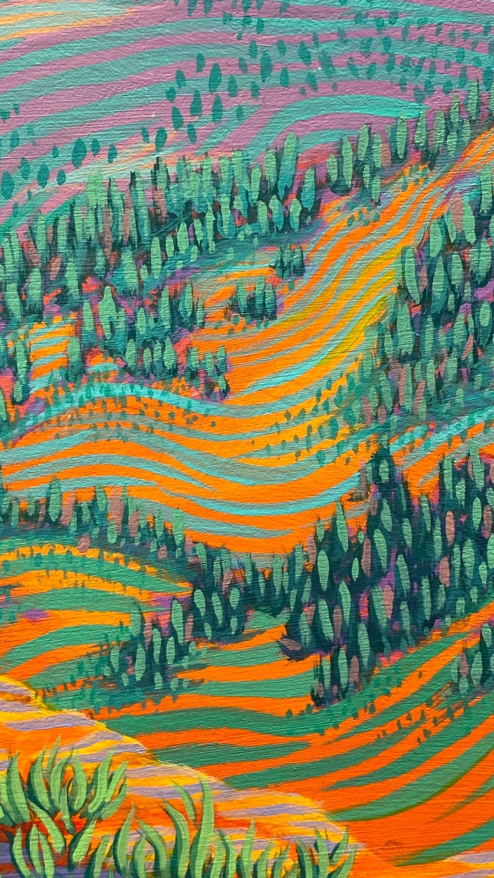 Four Pass Loop (11"x14") by Kristen Ross