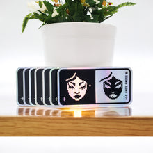 Load image into Gallery viewer, Pixel Girl Holographic Sticker by Odd Ones Press