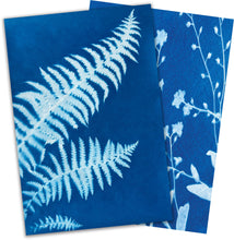 Load image into Gallery viewer, Sun Snap Photo Paper: Cyanotype sun print kit 5.8x8.3”