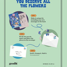 Load image into Gallery viewer, Postcard Puzzle - You Deserve All The Flowers 2