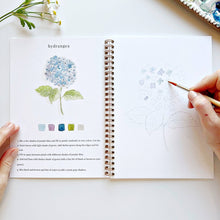 Load image into Gallery viewer, Flowers watercolor workbook