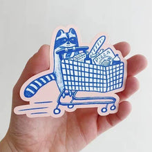 Load image into Gallery viewer, Sticker - shopping snaccoon
