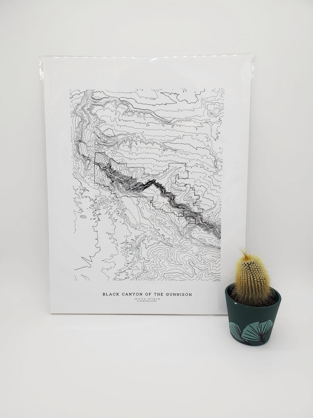 Black Canyon of Gunnison NP Topographic Map - 11x14