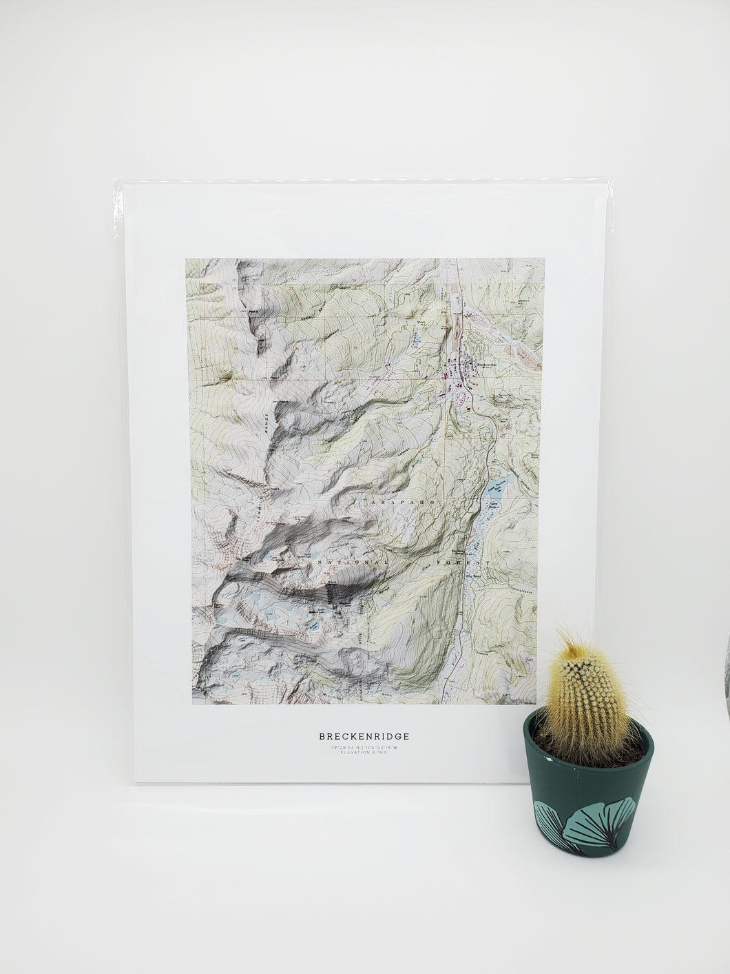 Breckenridge USGS Color Topographic Map - 11x14