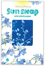 Load image into Gallery viewer, Sun Snap Photo Paper: Cyanotype sun print kit 5.8x8.3”

