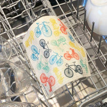 Load image into Gallery viewer, Bicycle Swedish Dishcloth, Sponge Cloth
