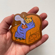 Load image into Gallery viewer, Sticker - cozy armchair cat
