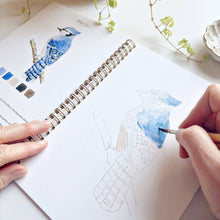 Load image into Gallery viewer, Birds watercolor workbook
