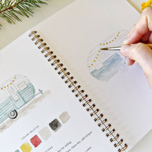 Load image into Gallery viewer, Camping watercolor workbook
