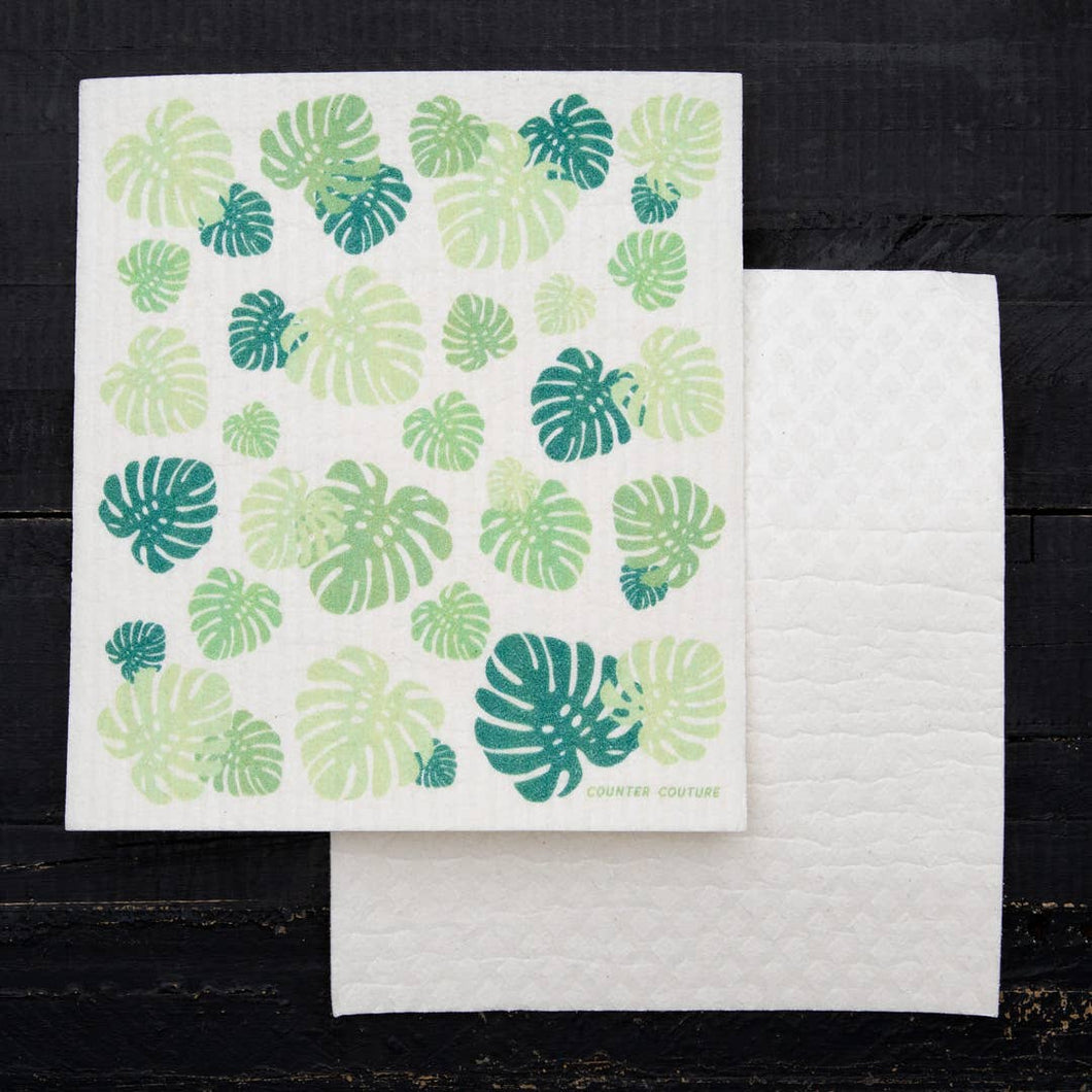 Monstera Swedish Dishcloth