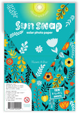 Load image into Gallery viewer, Sun Snap Photo Paper: Cyanotype sun print kit 5.8x8.3”
