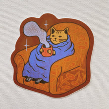 Load image into Gallery viewer, Sticker - cozy armchair cat
