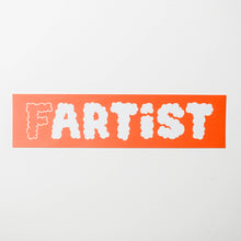 Load image into Gallery viewer, &quot;Fartist&quot; Orange Bumper Sticker
