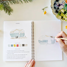 Load image into Gallery viewer, Camping watercolor workbook
